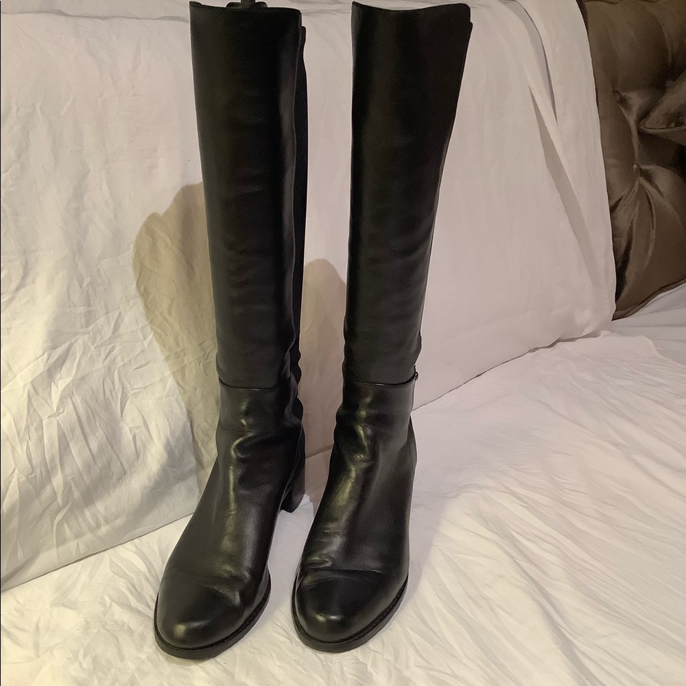 Stuart Weitzman black leather boots